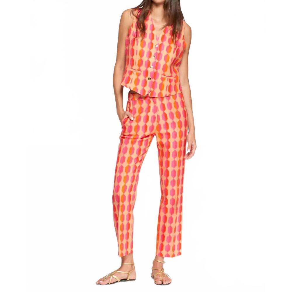 NEW VILAGALLO agata ikat vest in orange